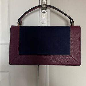 Burgundy and Navy Handbag